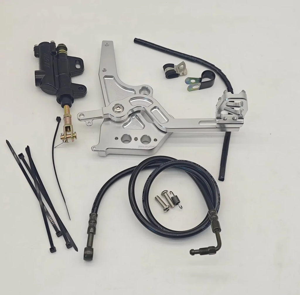 All Silver Full Footbrake Kit with Caliper and Mount for Surron lbx/ ERide Pro / 79 Bike