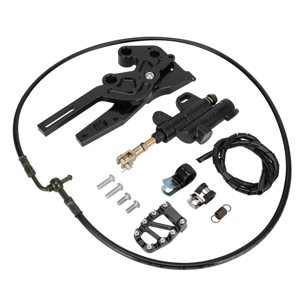 All Silver Full Footbrake Kit with Caliper and Mount for Surron lbx/ ERide Pro / 79 Bike